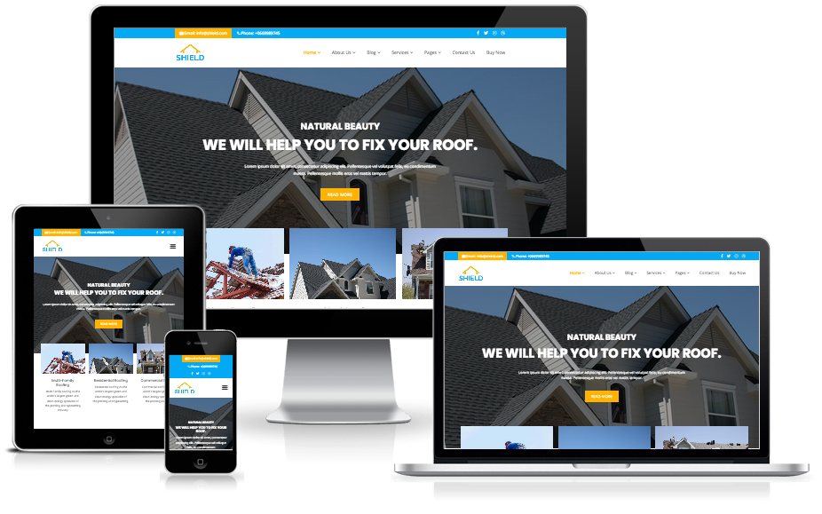 Roofing Contractors Website Responsive