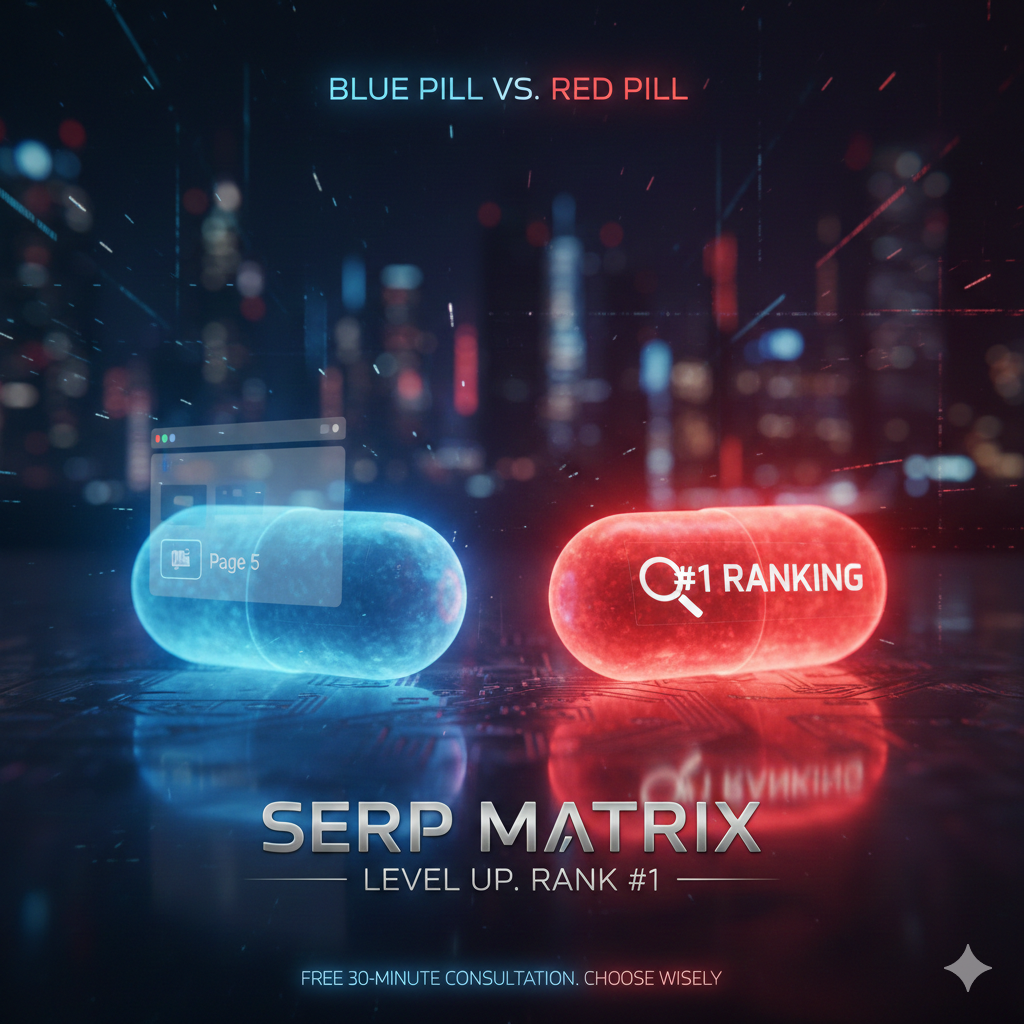 SERP Matrix Blue Pill vs Red Pill: Choose Your Reality. Redefine Your Results.